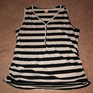 Faded Glory Sleeveless Blouse in Stripes